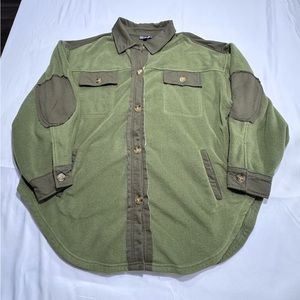 HUDSON GRAY FLEECE SHACKET. PROFESSOR ELBOW PATCHES. GREAT CONDITION SIZE‎ M/L